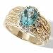  : 14K GOLD APATITE DIAMOND RING