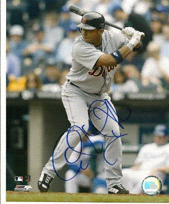 Autographed/Hand Signed 8x10 Photo Carlos Guillen Detroit Tigers