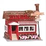 Diner Birdhouse Wood Bird Feed House Feeder Birdfeeder