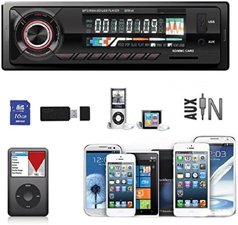Doinshop (TM) Useful Car Audio Stereo In-Dash Fm Cell Phone Mp3 Player USB SD AUX Input Receiver