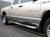 Willmore Wheel to Wheel Nerf Bars - Polished 304 Stainless Steel, Long Bed. Dodge Quad Cab 4 Door Dually 02-05 Long Bed 2002 - 2005