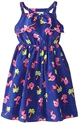 Girls Pleated General Print Flutter Nylon/Polyester/Spandex  Dress