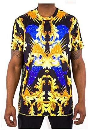 Hudson Golden Paradise Sublimated Crew Neck T-shirt Black Streetwear (Large)