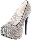 Pleaser Womens Teeze-06R IRI Platform Pump - Iridescent Rhinestones - 11 M US