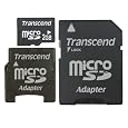 Transcend - Flash memory card ( microSD to SD/mini SD adapters included ) - 2 GB - microSD