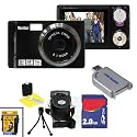 Vivitar Vivicam 8.1MP Black Digital Camera With 4GB Accessory Bundle