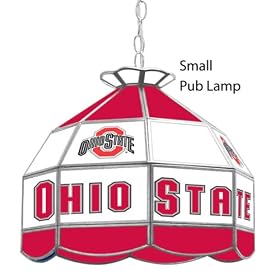 Click here to buy NCAA Ohio State Buckeyes Stained Glass Swag Lamp - Game Room: Pub Lamps - NCAA.