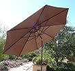 9ft aluminum market umbrella crank & tilt color Brown