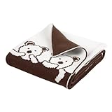 Elegant Baby Teddy Bear Blanket, Chocolate, 30