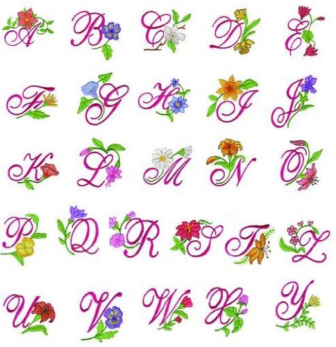 Brother Embroidery Machine Card ALPHABET II