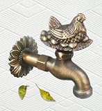 Brass Hen with Eggs Garden Faucet