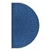 Andersen 272 Medium Blue Polypropylene WaterHog Grand Classic Mat, Half Oval, 2.3' Length x 4' Width, For Indoor/Outdoor