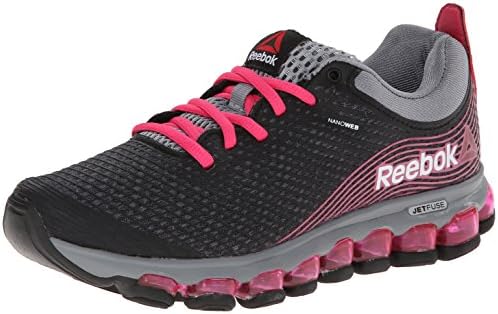 Reebok Women's Zjet Running Shoe,Graphite/Pink Fusion/Flat Grey/Black,8.5 M US