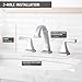 Delta Faucet Dryden Widespread Bathroom Faucet 3 Hole, Bathroom Sink Faucet, Metal Drain Assembly, Polished Nickel 3551LF-PN