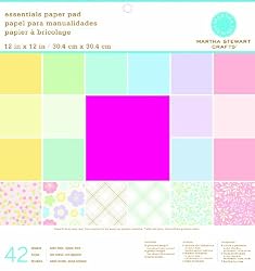 Martha Stewart Crafts Paper Pad, Pastels, 12 by 12 inches, 42 Sheets