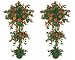 TWO 5' Bougainvillea 2-bloom Plants Real Wood Trunks Artificial Trees in Pot