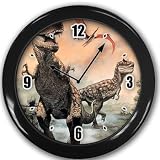 Dinosaurs Wall Clock Black Great Unique Gift Idea