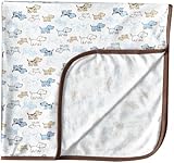 Little Me Baby-Boys Newborn Cute Puppies Blanket, White Print, One Size