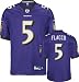 Joe Flacco Jersey: Reebok Authentic Purple #5 Baltimore Ravens Jersey - 56