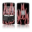 Red Neon Flames Design Protective Skin Decal Sticker for Blackberry 8800/ 8820/ 8830/ World Cell Phones