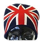 Mens Great Britain Union Jack Flag Winter Beanie Hat