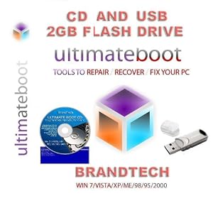 Ultimate Boot CD & USB / Disc Recovery Repair DOS Windows 7 XP Vista 95 98 2011 (USB 2GB FLASH DRIVE)