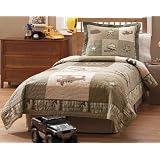 Alpha Bravo Charlie Full Queen Quilt with 2 Shams by Pem America