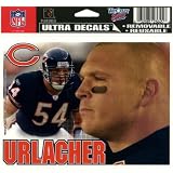 Chicago Bears - B Urlacher Collage Cling-On Decal NFL Pro Football