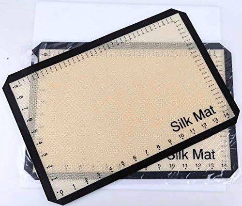 Non-Stick Silicone Baking Mat - Professional Grade Cookie Sheet - Made of Premium Quality Food-Grade Silicone Enforced with Fiberglass. Bake Cookies, Pastries, Cakes, Candies, Buns and Breads