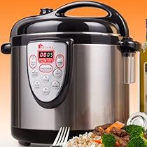 Secura 6-in-1 Electric Pressure Cooker 6qt, 18/10 Stainless Steel Cooking Pot, Pressure cooker, Slow cooker, Food steamer, Rice cooker, Browning/sauté pan, Soup maker Secura 6-in-1 Electric Pressure Cooker 6qt, 18/10 Stainless Steel Cooking Pot, Pressure cooker, Slow cooker, Food steamer, Rice cooker, Browning/sauté pan, Soup maker