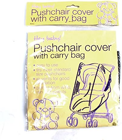 Zebratown Universal Clear Waterproof Rain Cover Wind Shield Fit Most Strollers Pushchair Cover with Carry Bag