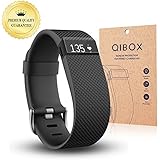 Fitbit Charge HR Screen Protector (10-Pack) - QIBOX Premium Clear Shatterproof Screen Protector for Fitbit Charge HR Wireless Activity Wristband, Anti-Fingerprint & Anti-Scratch Film Cover