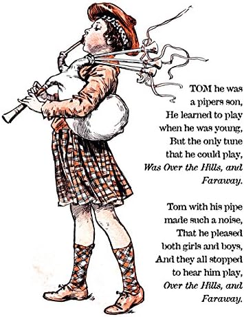 11x14 inch Tom the Piper's Son, Mother Goose Fine Art Print, Nursery Room Art Print Decor, Children's Bedroom Art, Kids Wall Art Print, Kids Room Decor, Baby Room Decor, Playroom. Size: 11x14 inches (NDMGTomPS1114)