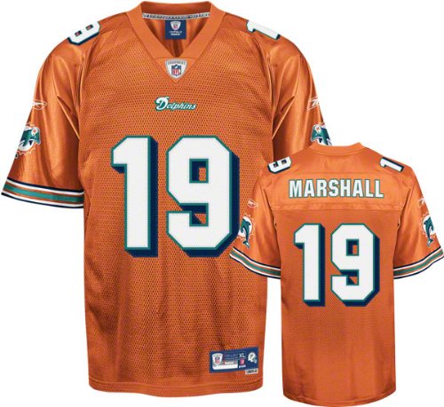 Miami Dolphins Brandon Marshall Orange Alternate Premier Reebok Jersey (M)