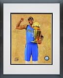 Jason Terry Dallas Mavericks - NBA Framed and Matted Photo - 2011 NBA Championship Trophy - 11x14 Photo