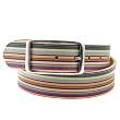 Paul Smith multi stripe leather belt PS1641