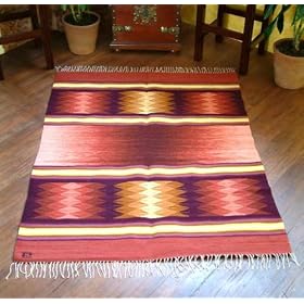 Wool rug, 'Light and Shadow' (4x5) by NOVICA