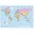 GIANT LAMINATED POLITICAL MAP OF THE WORLD POSTER Measures 5' Feet x 3'3' Feet (55 x 39 inches)(140 x 100 cm)