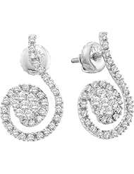 0.52CTW DIAMOND FLOWER EARRINGS