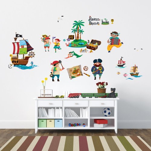 Decowall, DW-1310, Pirates & Treasure Island children's wall stickers