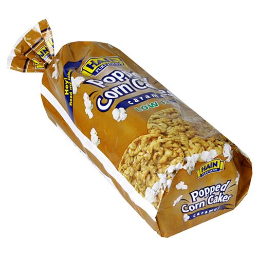 Hain Pure Snax Popped Corn Cake, Caramel, 6.2-Ounce Bags (Pack of 12) by Hain Pure Foods