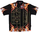 Las Vegas Casino Craps Dice Flames Biker Shirt, Dragonfly