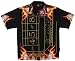 Las Vegas Casino Craps Dice Flames Biker Shirt, Dragonfly