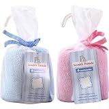 6 Washcloths in Mesh Bag, Blue