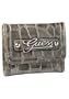 Women's Celeste Grey Synthetic Leather Tri-Fold Wallet: Grey Tri-Fold