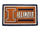 Illinois Fighting Illini Bleached Welcome Mat (Doormat) 18X30 Welcome Mat Bleached-U of Illinois -