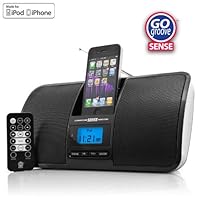 GOgroove Sense Clock Radio Docking Station for Apple iPod / iPhone with QUAD SonusMAX Technology **Includes Accessory Bag