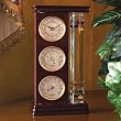 Galileo Weather Station with Galileo Thermometer, a precision quartz clock, barometer and hygrometer