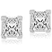 Diamond Princess Stud Earrings in Platinum 1/2ctw (GH/VS)