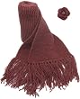 Handmade Alpaca Blend Scarf - Soothing Cinnamon Pink (100% Knitted by Hand/Extra Wide)